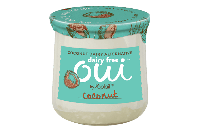 Oui by Yoplait Dairy Free Coconut, 5 oz., front of product.